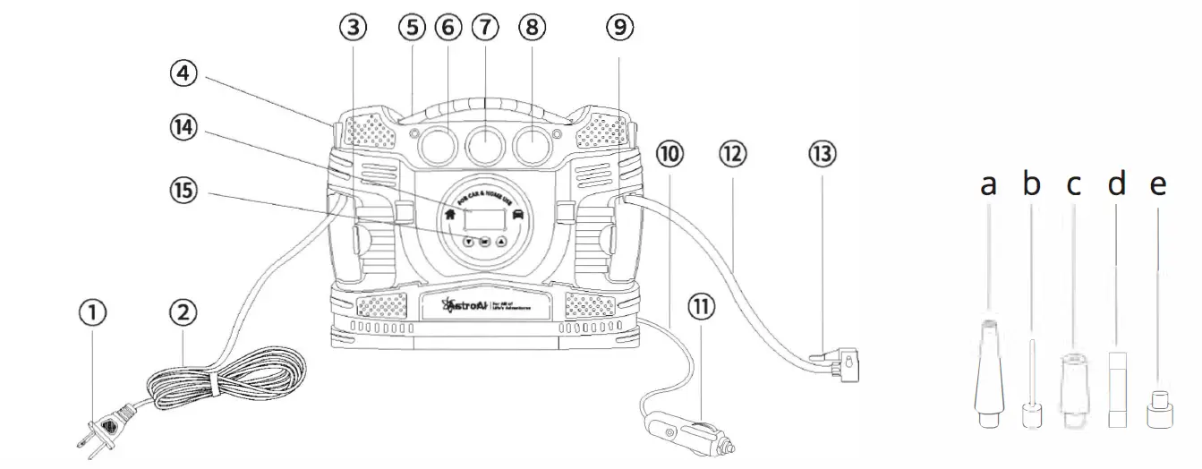 AstroAI Dual Power Portable Air Compressor-FIG1