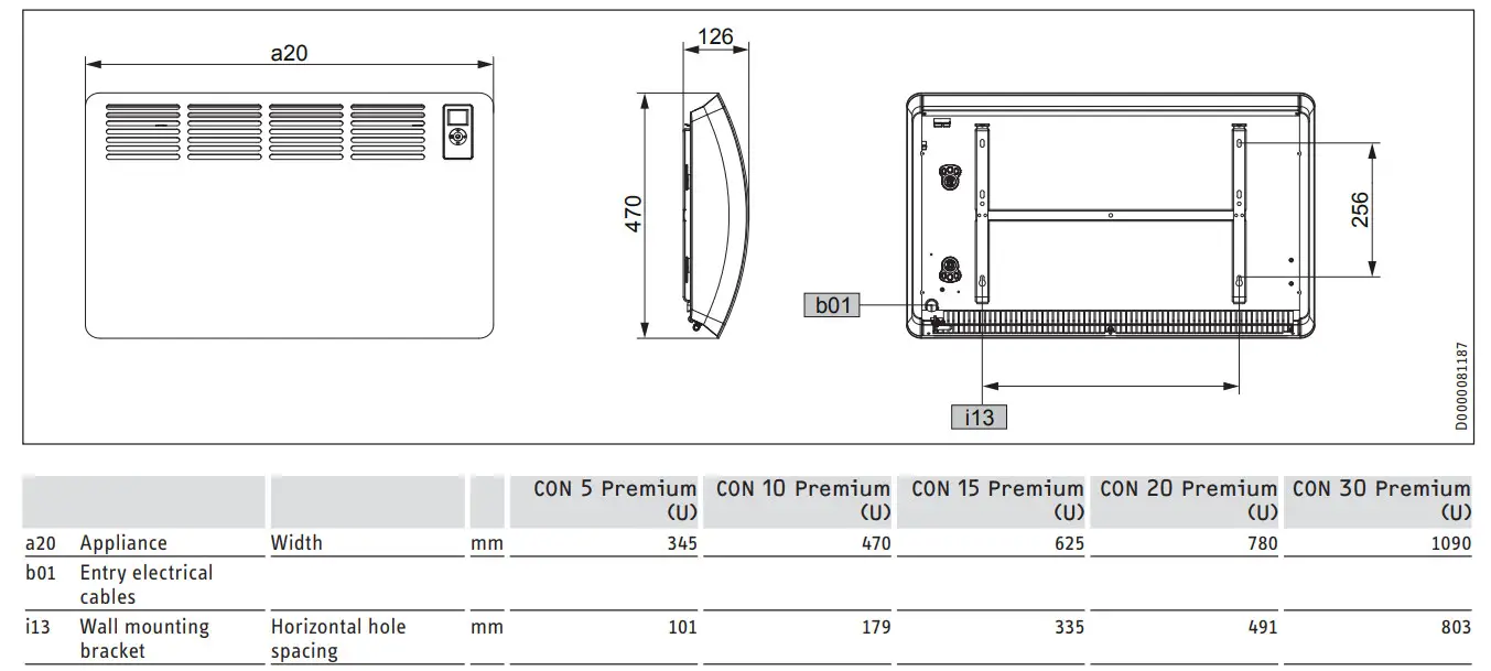 Stiebel Eltron CON 5 Premium Wall mounted convector heater - figure 11