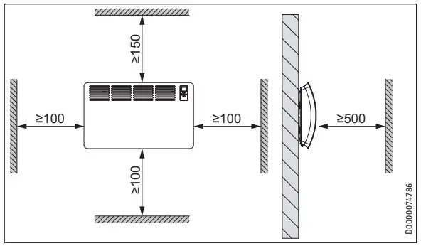 Stiebel Eltron CON 5 Premium Wall mounted convector heater - figure 5