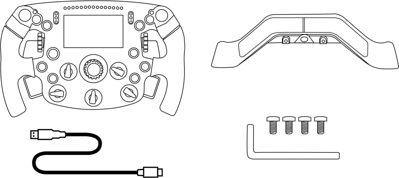 THRUSTMASTER Formula Wheel Add-On Ferrari SF1000 Edition Controller - BOX CONTENTS