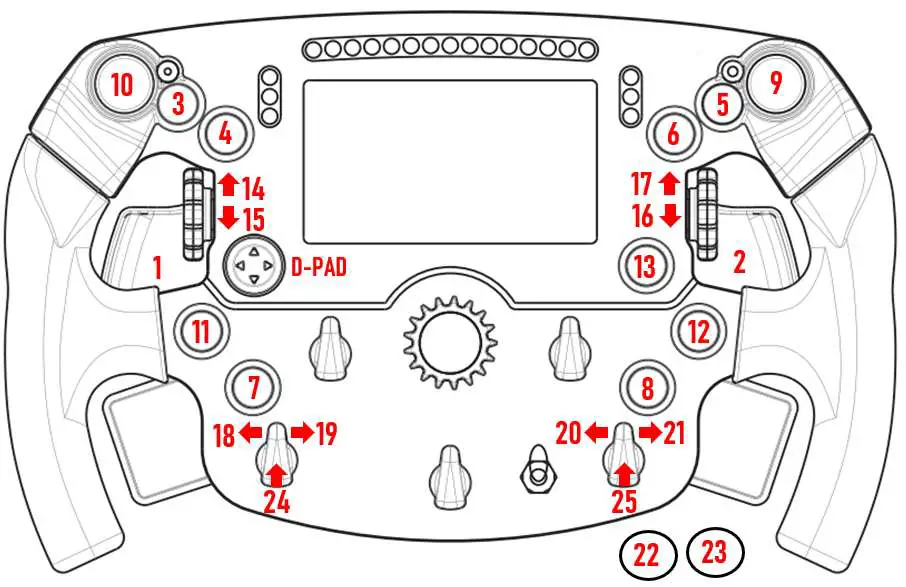 THRUSTMASTER Formula Wheel Add-On Ferrari SF1000 Edition Controller - PC MAPPING 1