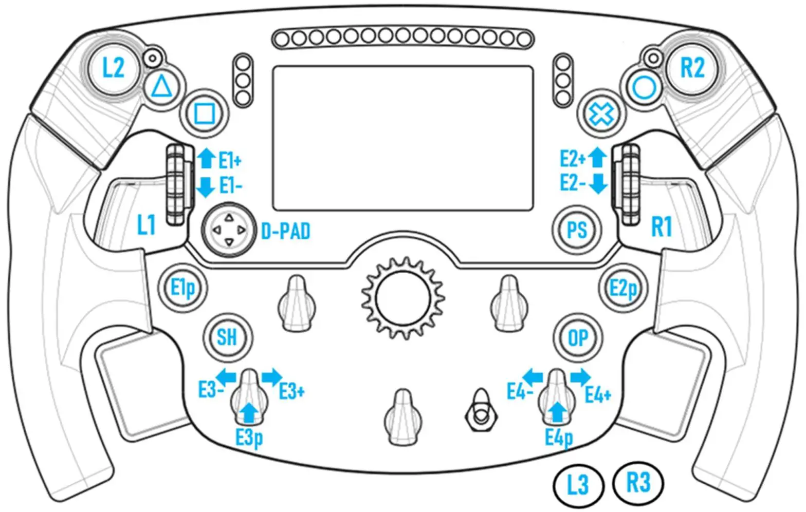 THRUSTMASTER Formula Wheel Add-On Ferrari SF1000 Edition Controller - PS4™ PS5™ MAPPING 1