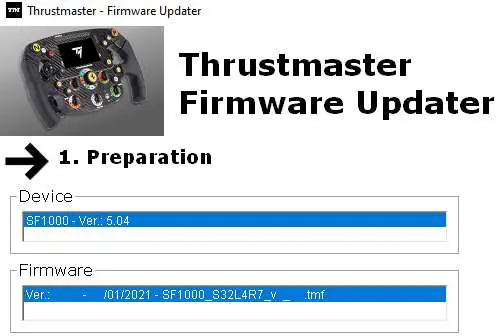 THRUSTMASTER Formula Wheel Add-On Ferrari SF1000 Edition Controller - UPDATE THE FIRMWARE OF THE RIM 2