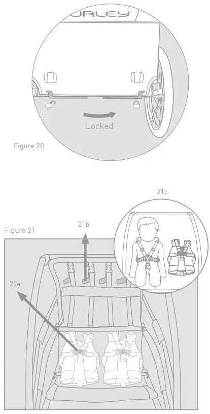 BURLEY DLite CHILD TRAILER - Brake and Secur
