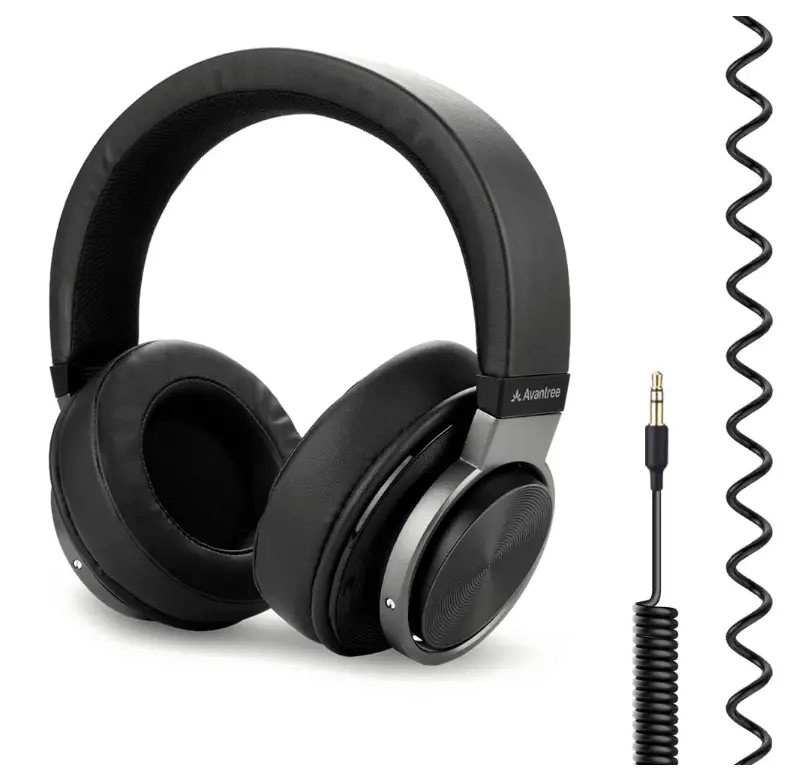 Avantree-HF049-16ft-5M-Extra-Long-Cord-Over-Ear-Headphones