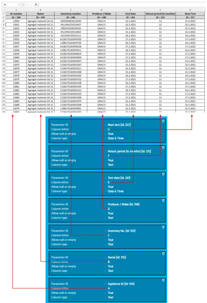 Software s Excel to Metrel ESM File Converter figure 03