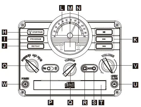 VICTOR VWRP-3800 7-In-1 Wood Music Center-3