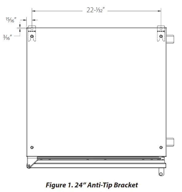 Perlick HB24RS4 SS Stainless Steel Exterior Undercounter Refrigerator - Figure