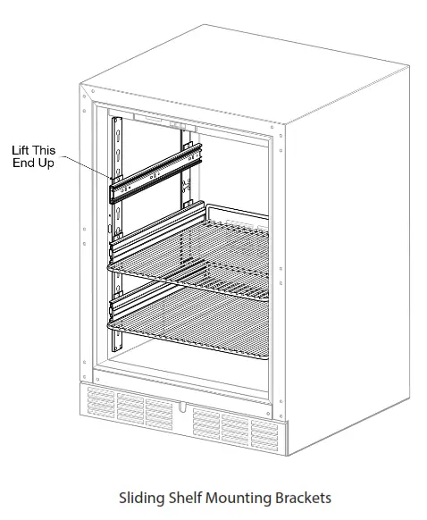 Perlick HB24RS4 SS Stainless Steel Exterior Undercounter Refrigerator - Sliding2