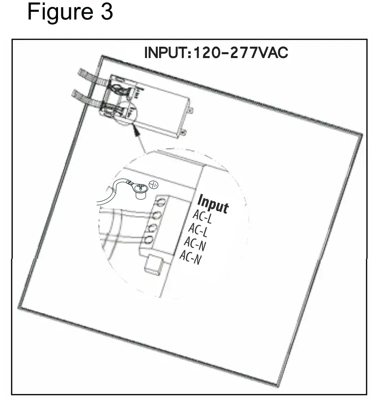 85387-SU Rectangluar Flat Panel Light Instalaltion illustration