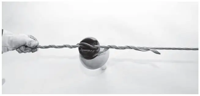 AFL INS-ACA056 Longspan Tie with Pad - Continue wrapping the Longspan Tie legs until it is completely