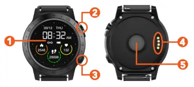 BAUHN AFWGPS-0720 Smart Watch - Parts of the watch