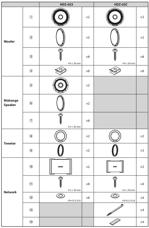 ALPINE HDZ-653 3-Way Component System 1