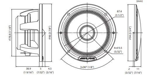 ALPINE HDZ-653 3-Way Component System 3
