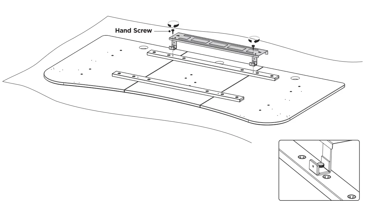 SP-EGD-300 Professional Gaming Desk Assembly Instruction illustration