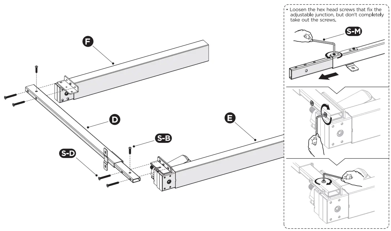 SP-EGD-300 Professional Gaming Desk Assembly Instruction illustration