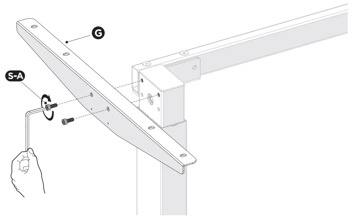 SP-EGD-300 Professional Gaming Desk Assembly Instruction illustration