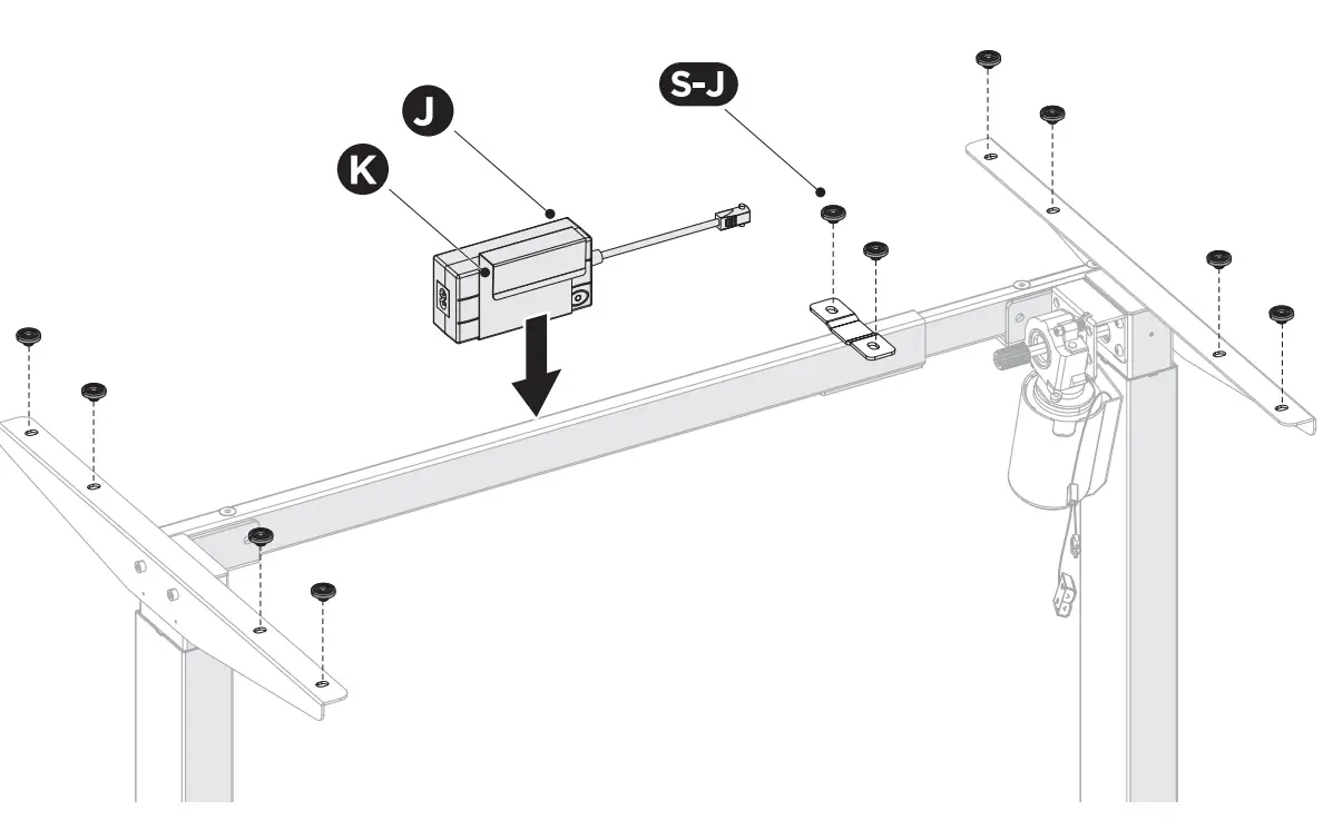 SP-EGD-300 Professional Gaming Desk Assembly Instruction illustration