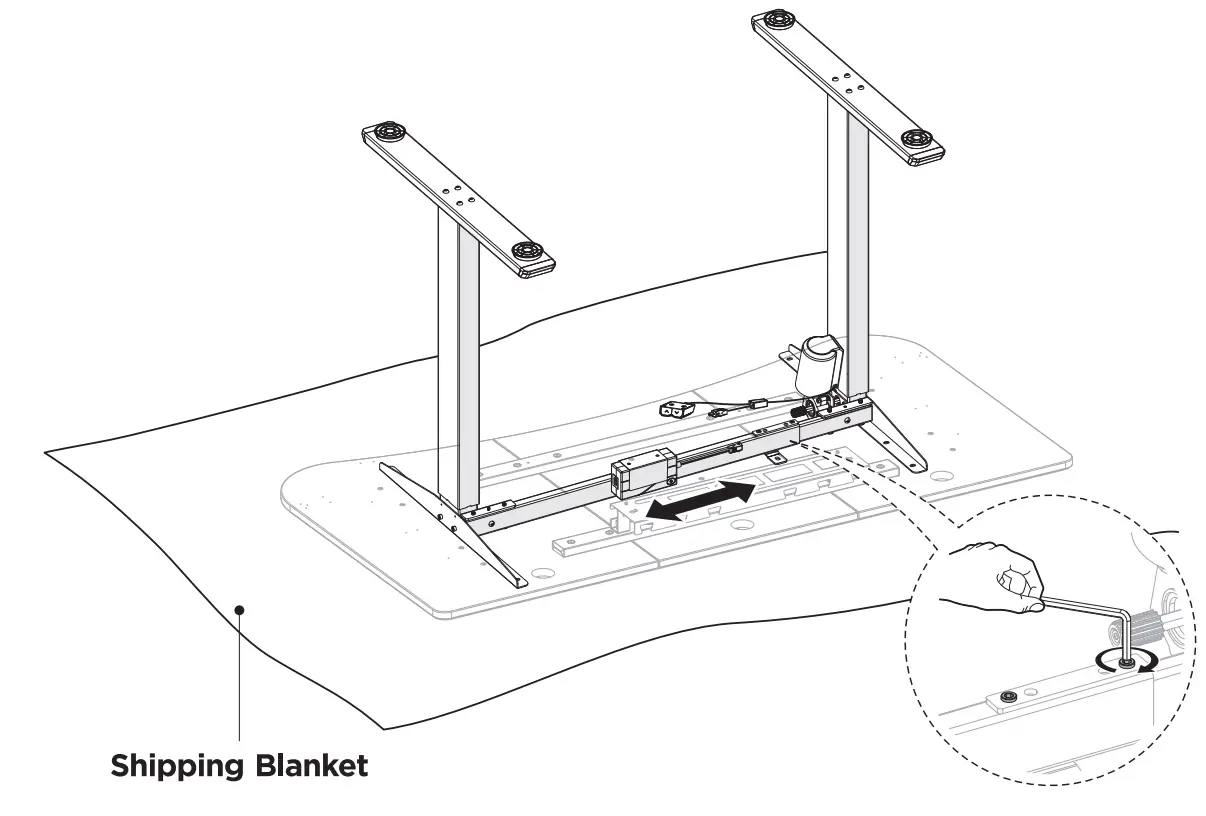 SP-EGD-300 Professional Gaming Desk Assembly Instruction illustration