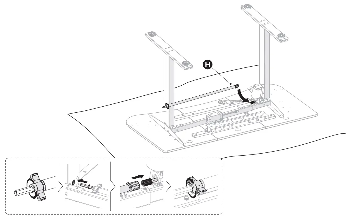 SP-EGD-300 Professional Gaming Desk Assembly Instruction illustration