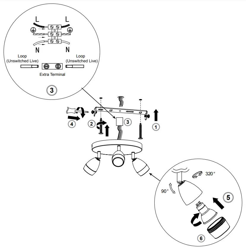 My Green Lighting Endon 99771 Spot Bathroom Light - fig