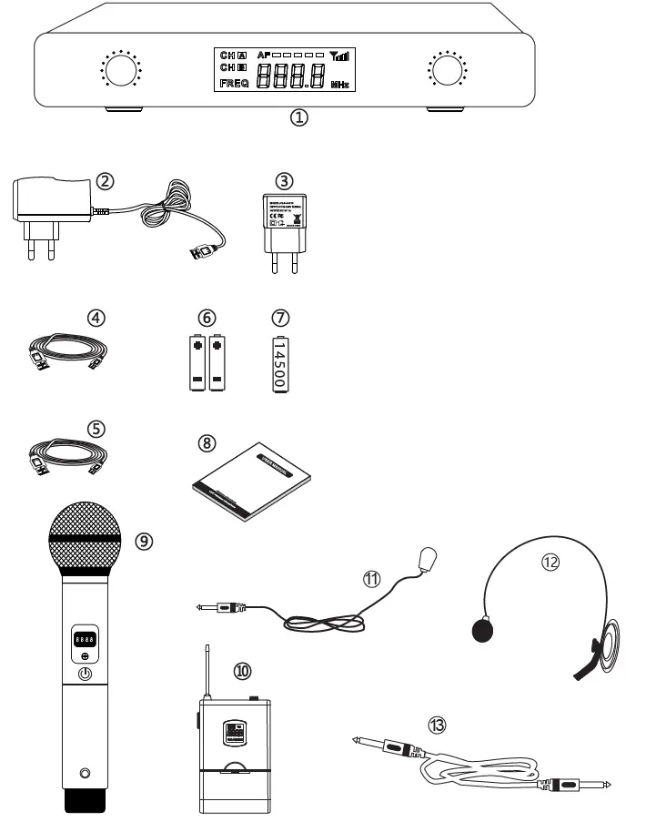 Compact UHF Wireless Microphone System (1)