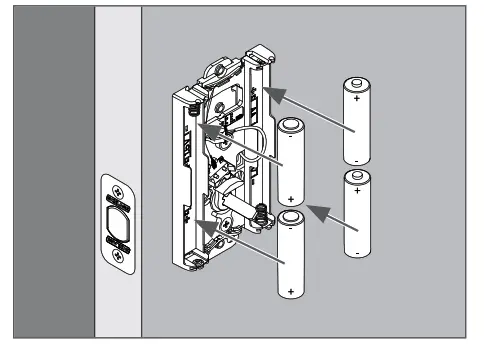 Schlage Control Smart Deadbolt BE467F - Install the batteries.