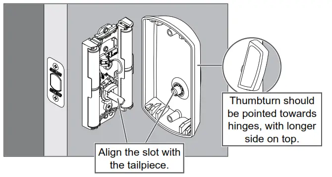 Schlage Control Smart Deadbolt BE467F - Install the inside cover