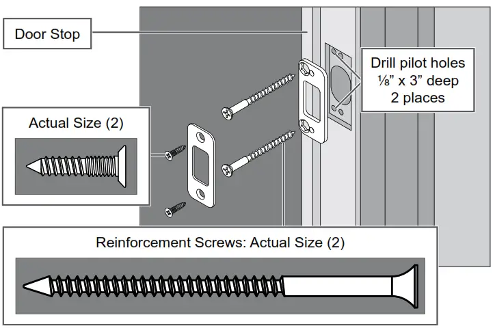 Schlage Control Smart Deadbolt BE467F - Install the strike into the frame