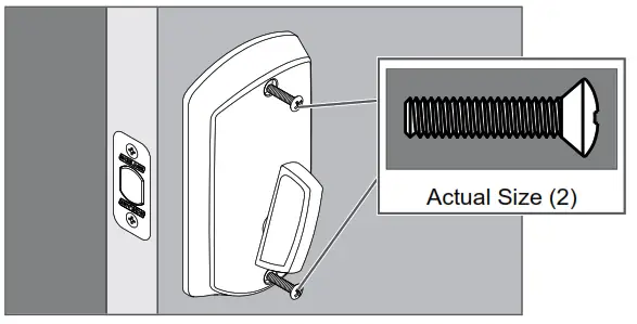 Schlage Control Smart Deadbolt BE467F - Secure the inside cover with two screws