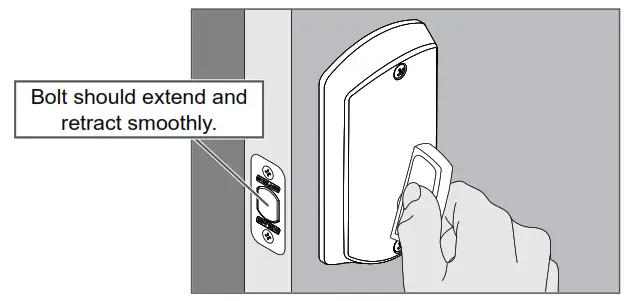 Schlage Control Smart Deadbolt BE467F - Test the Lock