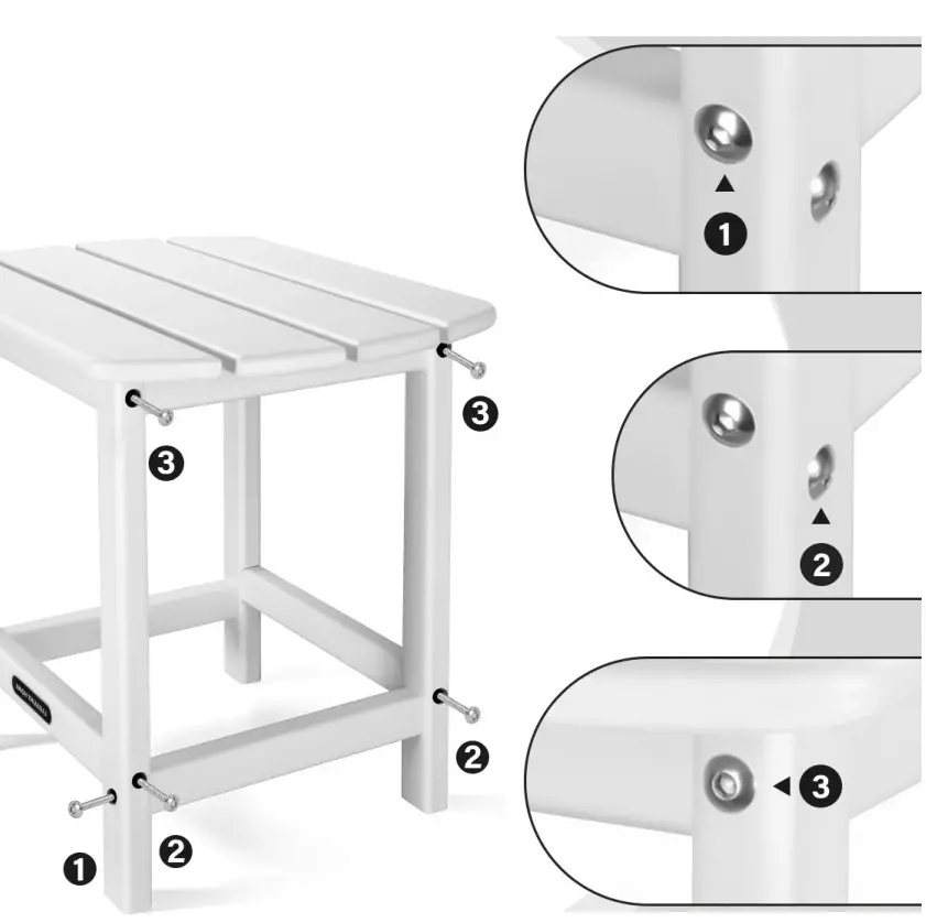THE HOME DEPOT BYY79 2 Plastic 18 Inch Outdoor Side Table - Figure 1
