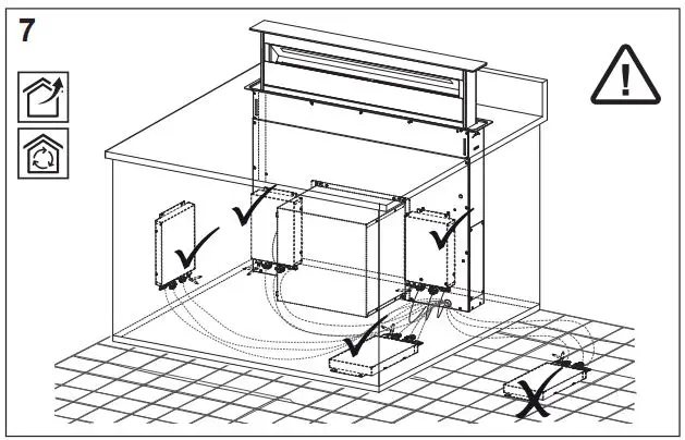 smeg KDD90CNE Down Extractor Installation Guide - How to use
