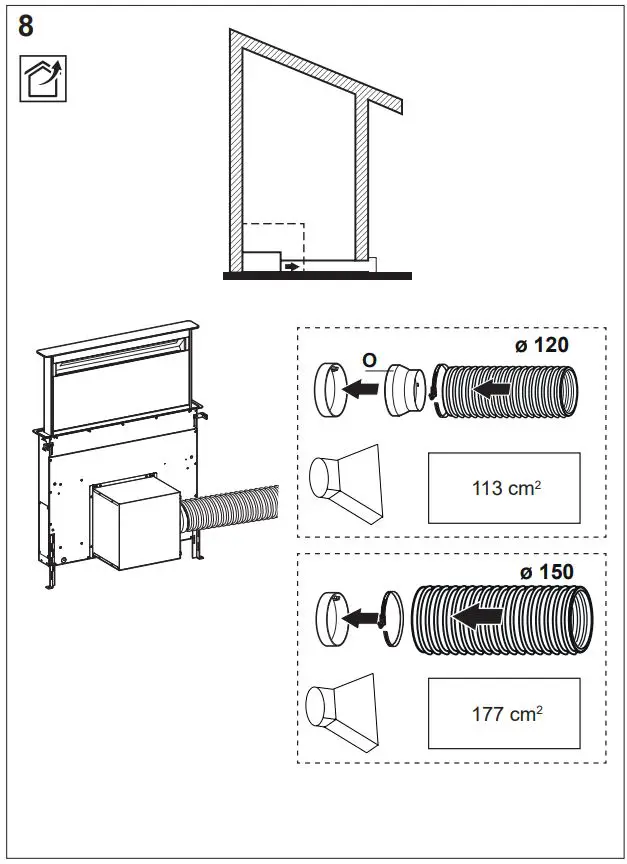 smeg KDD90CNE Down Extractor Installation Guide - How to use