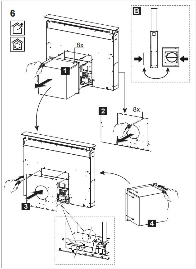 smeg KDD90CNE Down Extractor Installation Guide - How to use