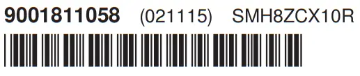BOSCH SMH8ZCX10R Built-in Dishwasher - Bar code