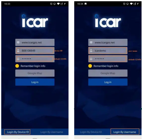 icar IK720 GPS Tracker - ID number