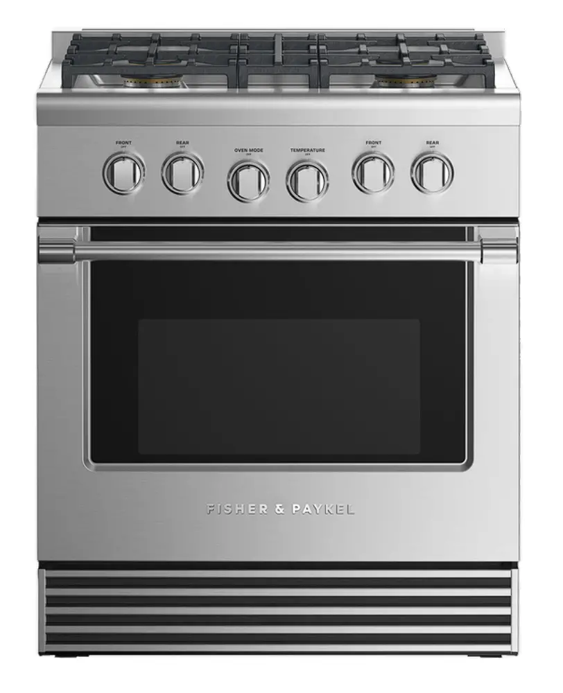 FISHER and PAYKEL RGV2-304-L N Gas Range 30 Inch 4 Burners LPG