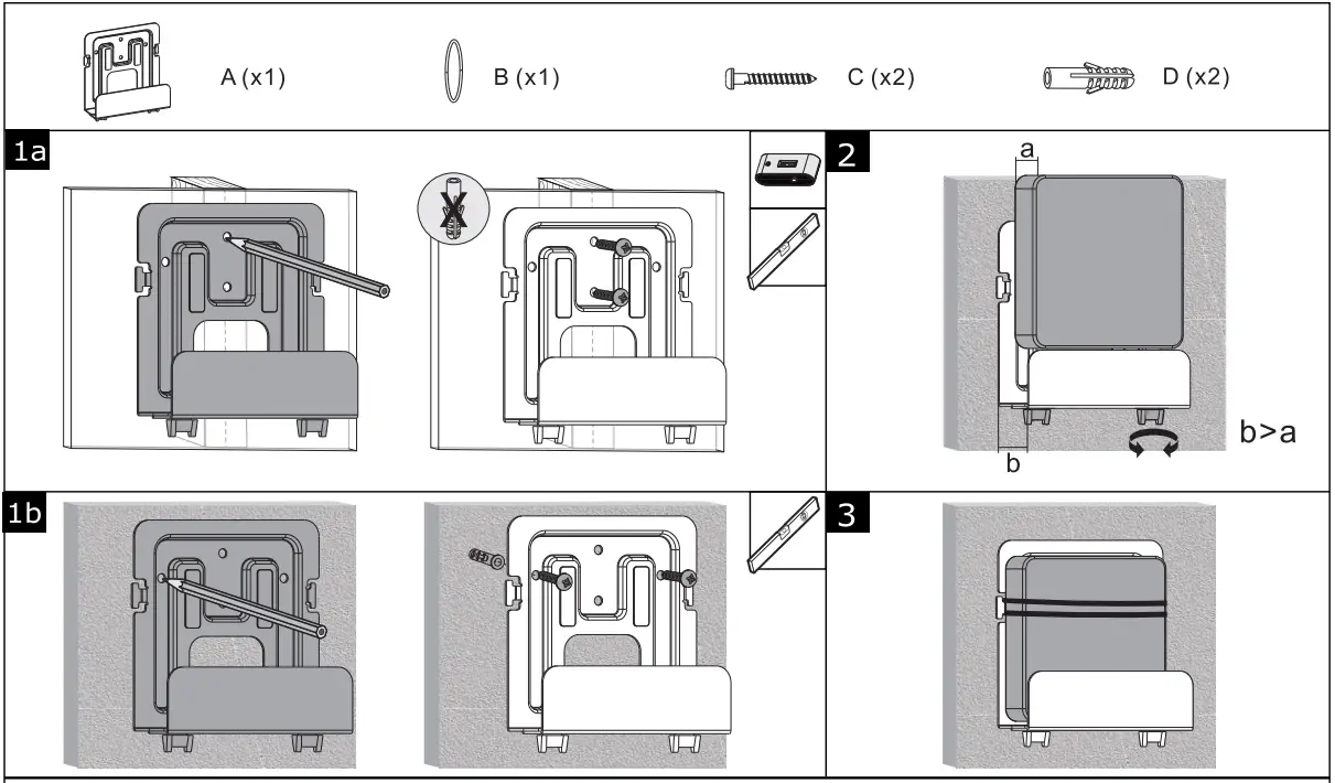 TooQ TQMPM4776 Universal Wall Mount for Multimedia Player - fig