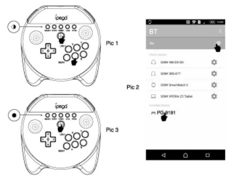 ipega Elvis Wireless Controller PG-9191 - v3 mode