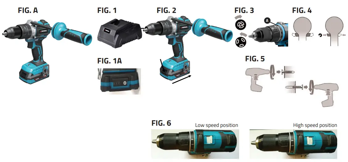 NORDIC CD-B0818 18V Brushless Drill - Fig