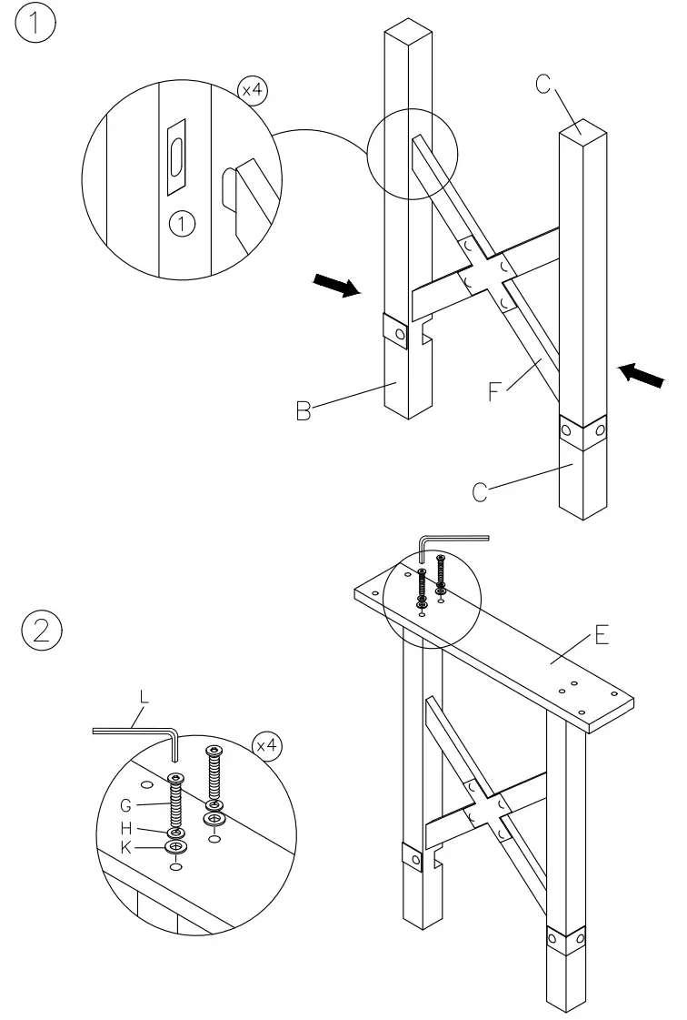 ASHLEY D564 32 Dining Room Collenburg Counter Height Extension Table-fig1