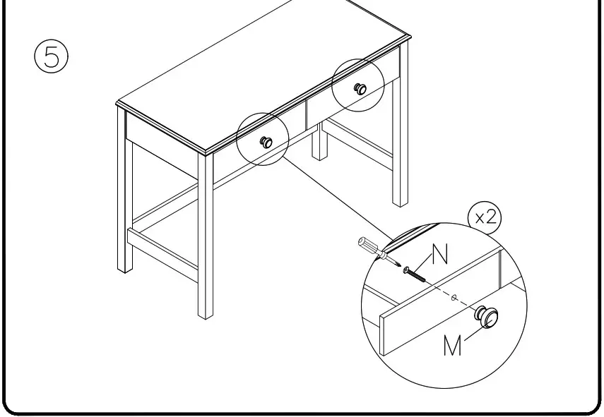 ASHLEY Z1611054 Othello Home Office Desk - Product Overview 6
