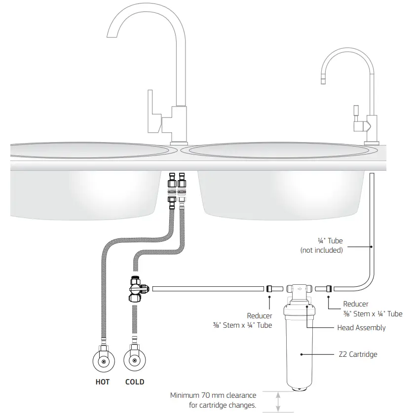 Puretec Z2-HFR High Flow Retrofit Kit for Undersink Water Filter Systems - fig 2