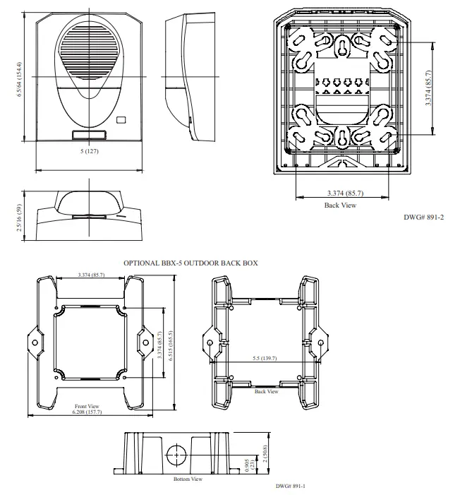 POTTER SL-1224WP Series Wall Mount Weather Proof Select-A-Strobe - fig 3