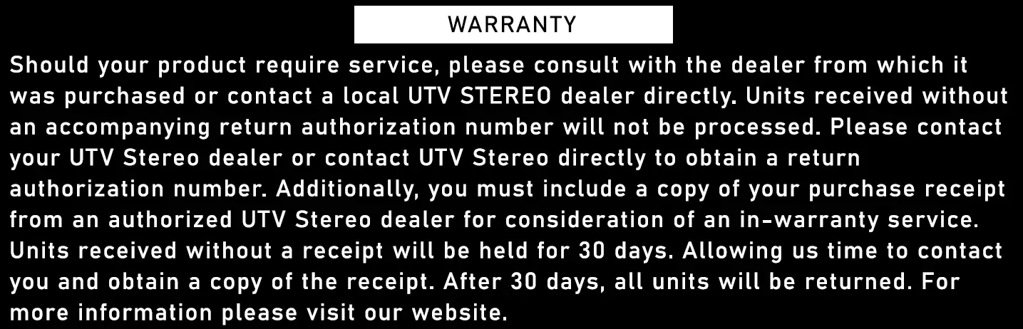 UTV Stereo UTVS-X3-HUMT-UP-UNIV Upper Display Mount 3