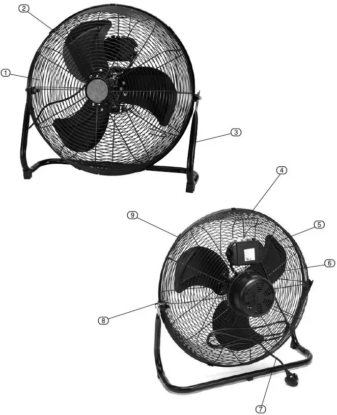 DRAPER-09201-Series-20-Inch-Oscillating-Floor-Fan-1