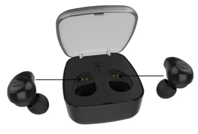 MAGNAVOX MBH530 Wireless Stereo Earphones - Open the Cover of the Charging Station