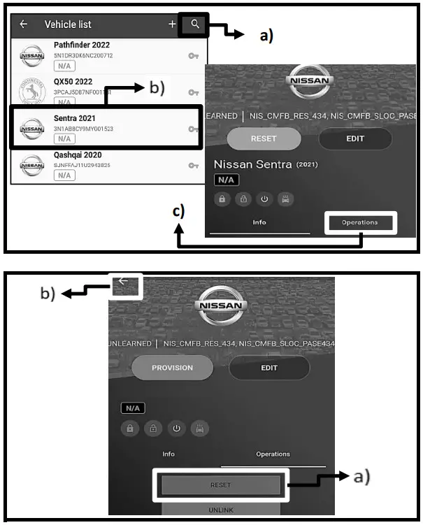 NISSAN T99K1 Virtual Key Kit - RESET PROCESS2