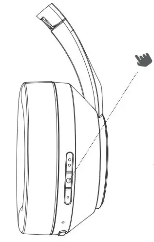 Tribit QuietPlus 78 Active Noise Cancelling Wireless Headphones - Turn on, off